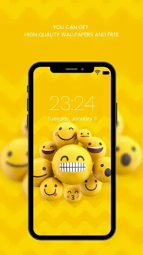 Скриншот 1 — Cute Emoji Wallpaper HD