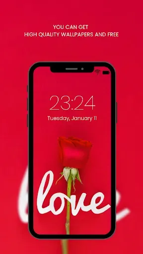 Скриншот 1 — Red Rose Wallpapers Flowers