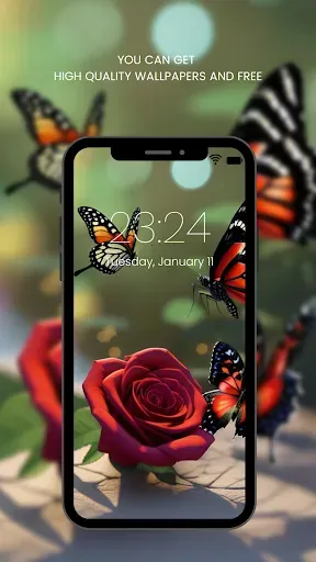 Скриншот 2 — Red Rose Wallpapers Flowers