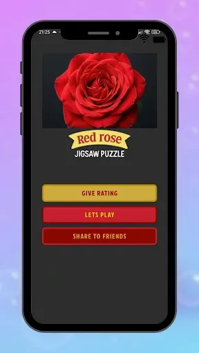 Скриншот 1 — Red Rose Jigsaw Puzzle Game