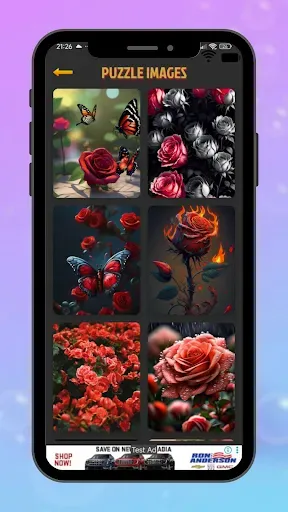 Скриншот 2 — Red Rose Jigsaw Puzzle Game