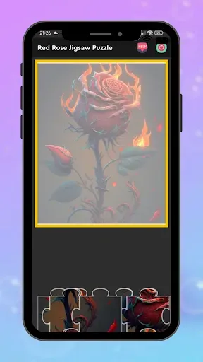 Скриншот 5 — Red Rose Jigsaw Puzzle Game