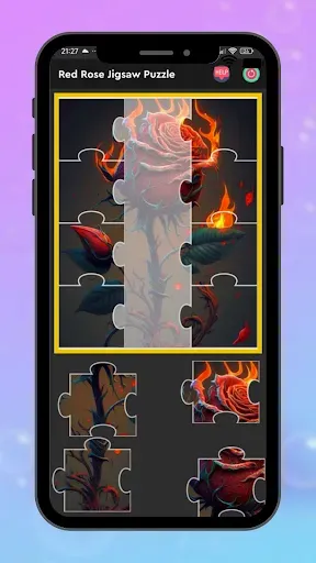Скриншот 6 — Red Rose Jigsaw Puzzle Game