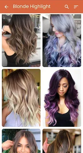 Скриншот 1 — Hair highlights color app