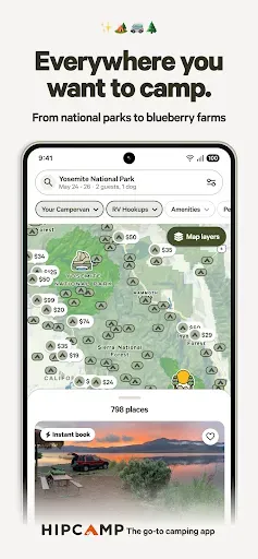 Скриншот 1 — Hipcamp: Camping, RVs & Cabins