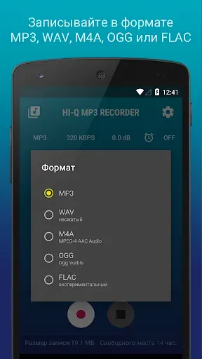 Скриншот 4 — Hi-Q MP3 Voice Recorder (Pro)