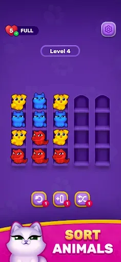 Скриншот 1 — Cozy Sort: Animal Sorting Game