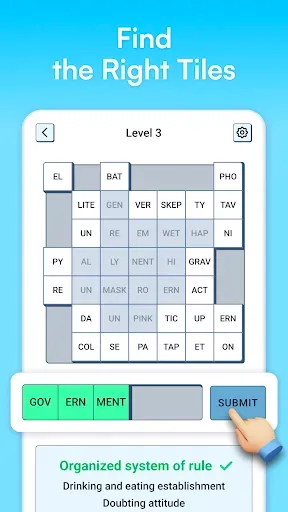 Скриншот 2 — Syllatiles - Word Puzzle Game