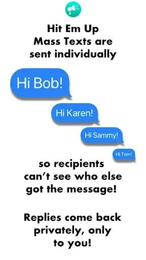 Скриншот 1 — Hit Em Up: Mass Text Bulk SMS