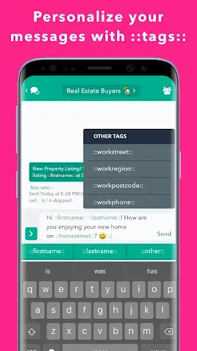Скриншот 2 — Hit Em Up: Mass Text Bulk SMS