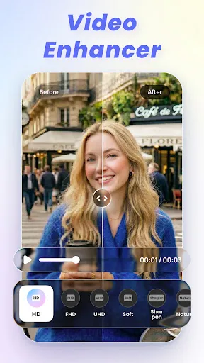 Скриншот 1 — VikPea：AI Video Enhancer&Maker