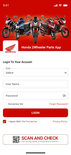 Скриншот 2 — Honda 2 Wheeler Parts App