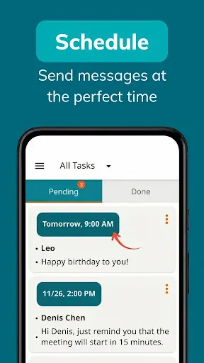 Скриншот 2 — Auto Text - Schedule Messages