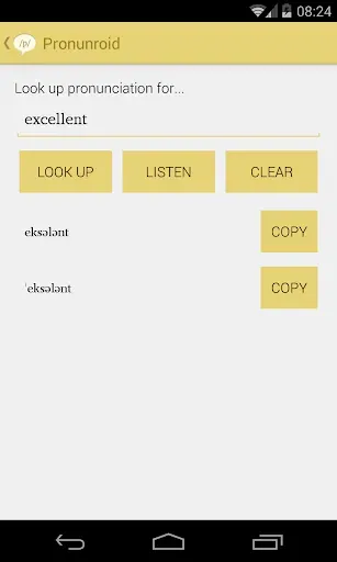 Скриншот 2 — Pronunroid - IPA pronunciation