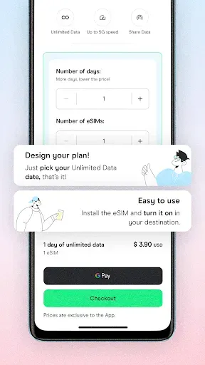 Скриншот 3 — Holafly eSIM: Unlimited Data