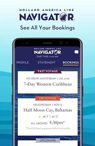 Скриншот 1 — Holland America Line Navigator