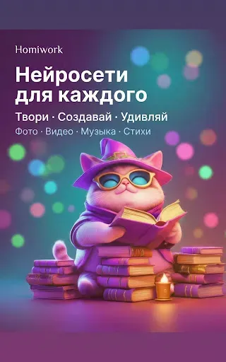 Скриншот 7 — Homiwork: нейросеть фото видео