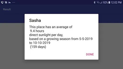 Скриншот 1 — Sun & Shade Analyzer (SASHA)
