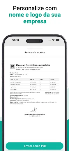 Скриншот 2 — Gerador de Orçamentos PDF