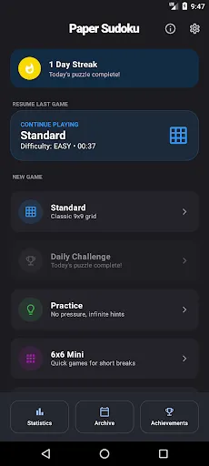 Скриншот 3 — Paper Sudoku - Classic Sudoku