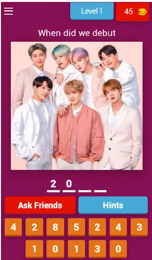 Скриншот 1 — BTS Games ARMY 2025-Trivia