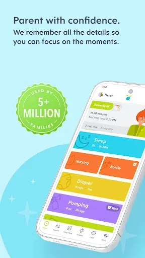 Скриншот 1 — Huckleberry: Smart Baby Care