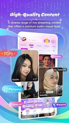 Скриншот 1 — Momo Live - Live Stream & Chat