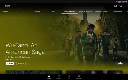 Скриншот 1 — Hulu for Android TV