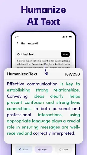 Скриншот 1 — Undetectable AI Text Humanizer