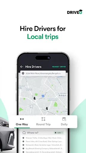 Скриншот 2 — DriveU: Hire Driver for Car