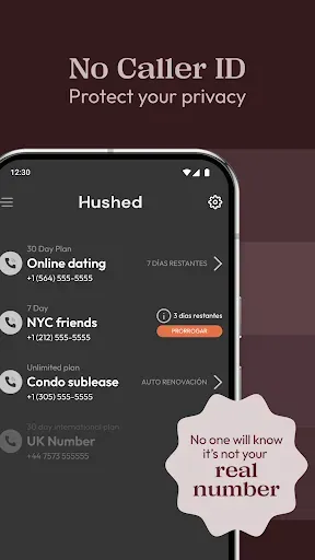 Скриншот 5 — Hushed- Второй номер телефона