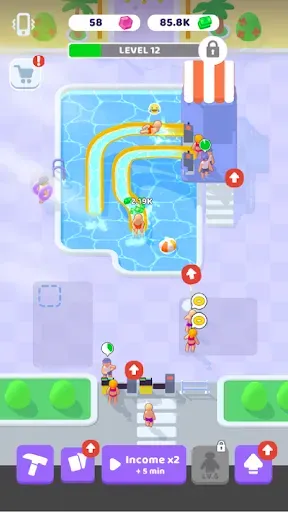 Скриншот 4 — My Aquapark: Idle Water Empire