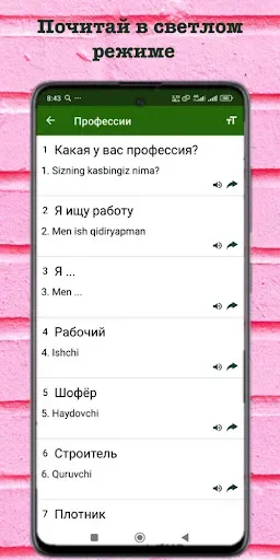 Скриншот 3 — Русско-Узбекский разговорник