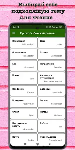 Скриншот 7 — Русско-Узбекский разговорник