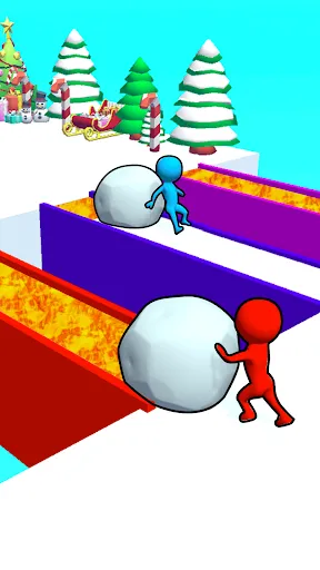 Скриншот 1 — Snow Roll 3D - Fun Race