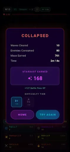 Скриншот 1 — Idle Black Hole: Space Clicker