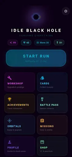 Скриншот 2 — Idle Black Hole: Space Clicker