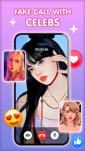 Скриншот 1 — Idols Prank Call & Fake Chat