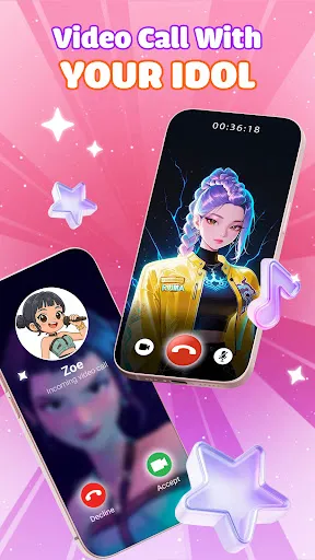 Скриншот 1 — Idol Video Call & Prank Chat