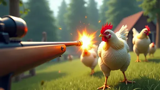 Скриншот 1 — Chicken Gun Attack Shooter