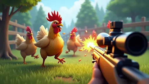 Скриншот 3 — Chicken Gun Attack Shooter