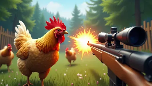 Скриншот 4 — Chicken Gun Attack Shooter