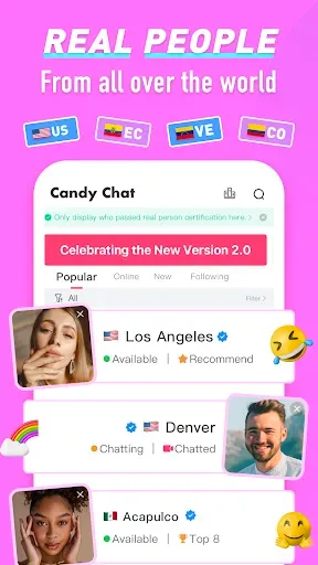 Скриншот 2 — Candy Chat - Live video chat