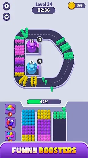 Скриншот 4 — Crowd Jam: Boarding Puzzle