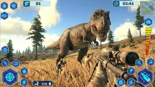 Скриншот 4 — Dino Hunter Wild Shooting Game