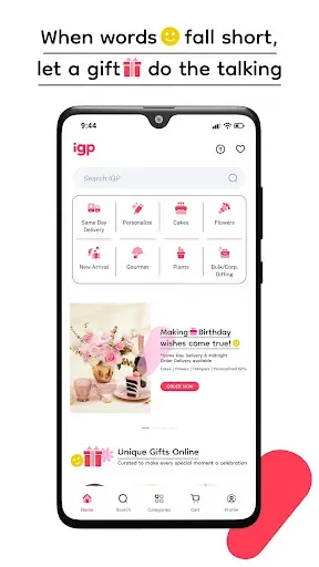 Скриншот 2 — IGP: Flowers, Cakes, Gifts App