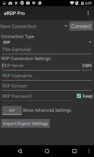 Скриншот 1 — aRDP Pro: Secure RDP Client