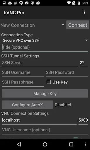 Скриншот 2 — bVNC: Secure VNC Viewer
