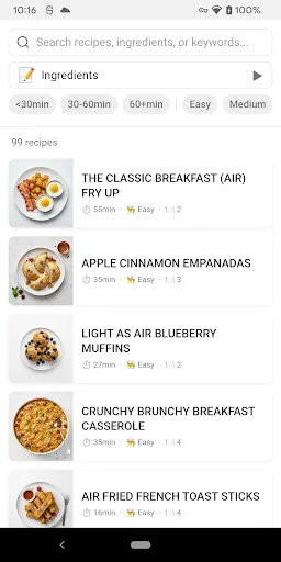Скриншот 3 — My Philips AirFryer Cookbook
