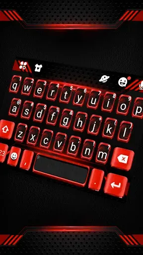 Скриншот 1 — Тема для клавиатуры Black Red 